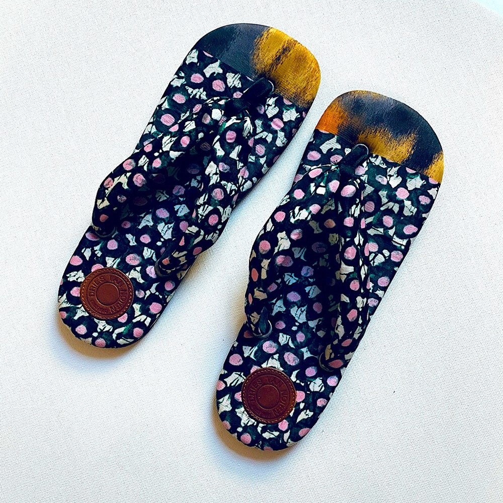 Dries Van Noten silk thong sandals